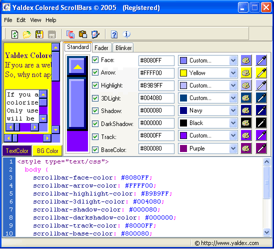 Yaldex Colored ScrollBars icon